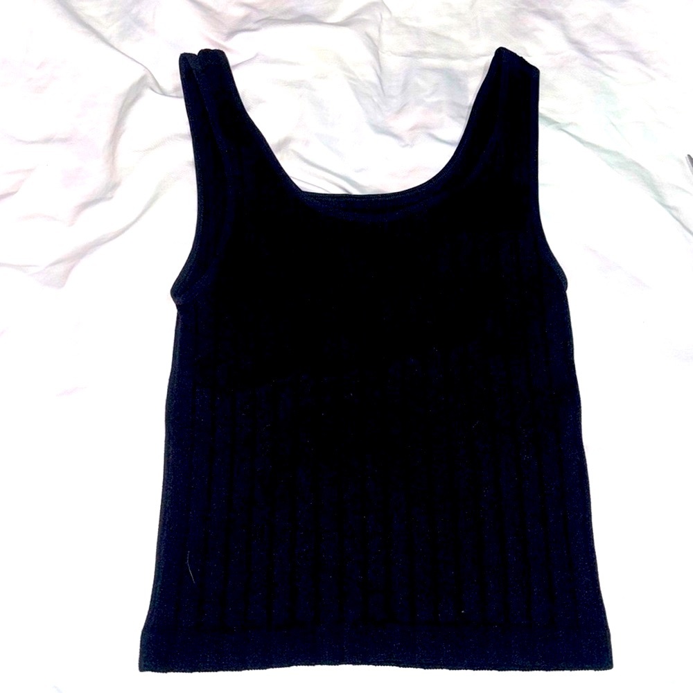 NWOT C&C California black xs/s Textured tank crop top